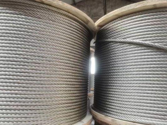 High Tensile Strength Stainless Steel Wire Cable Abrasion Resistant 1x7 7x7